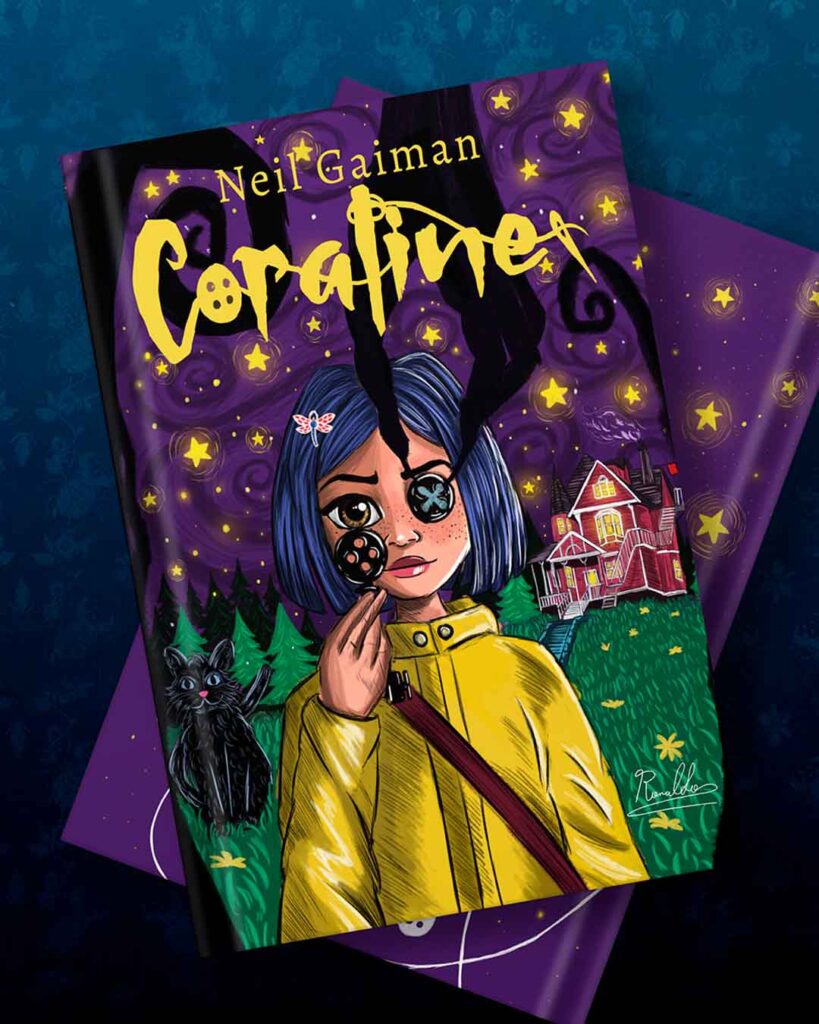 Coraline Book Cover Illustration mockup