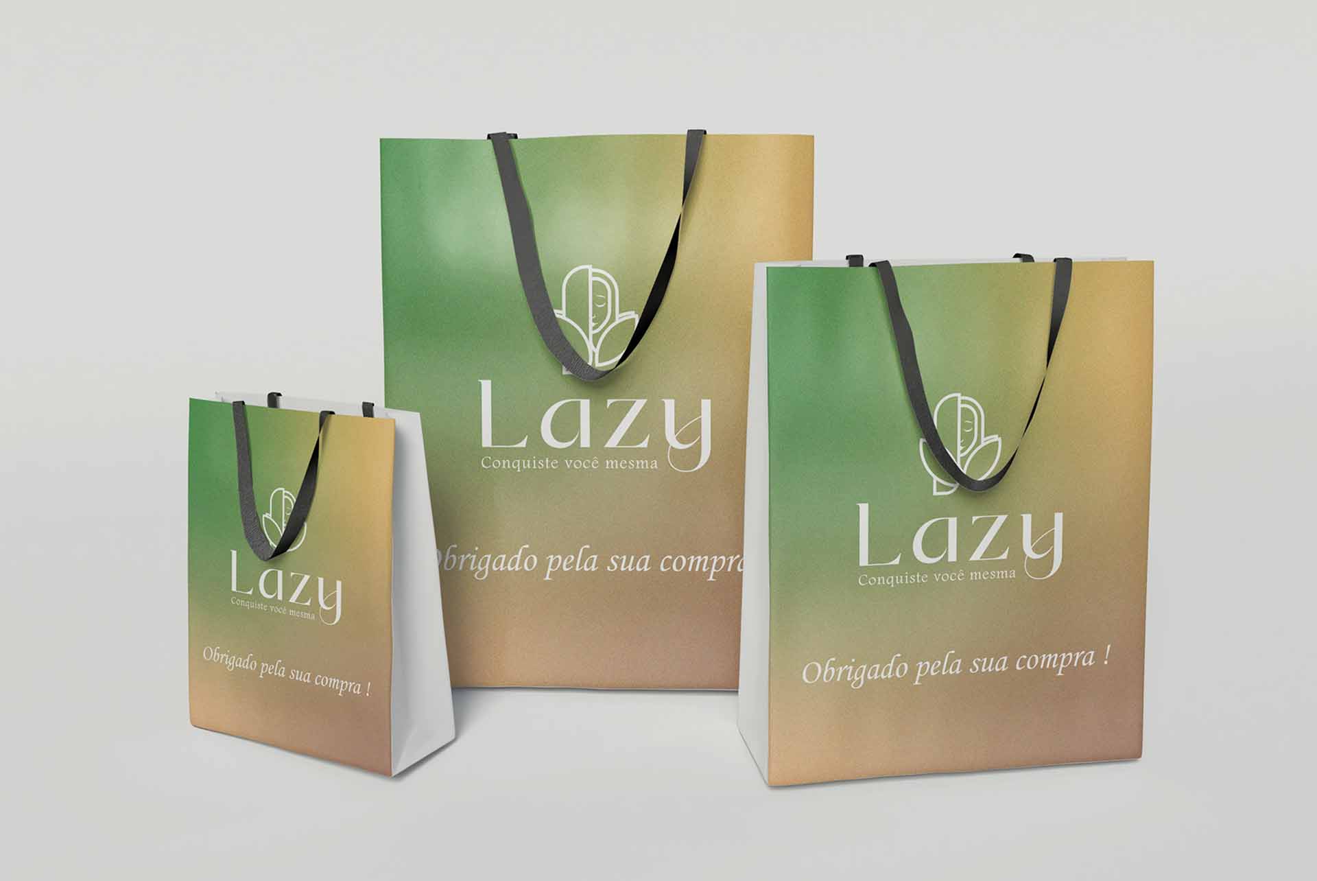 lazy aplicação identidade visual visual identidy logotipo