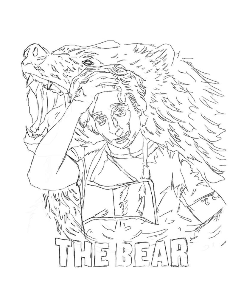 The Bear - Illustration Sketch / O Urso Esboço Ilustração desenho