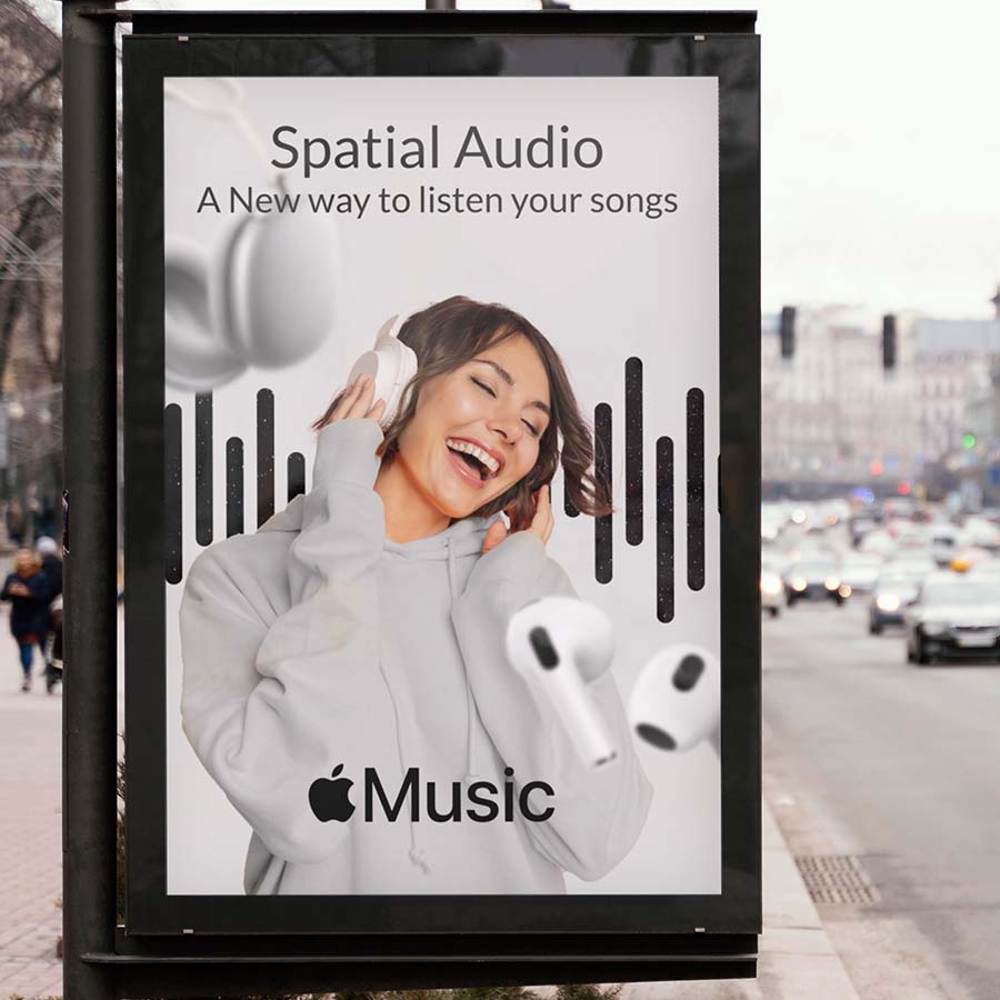 Apple Music Spatial Audio Concept Poster