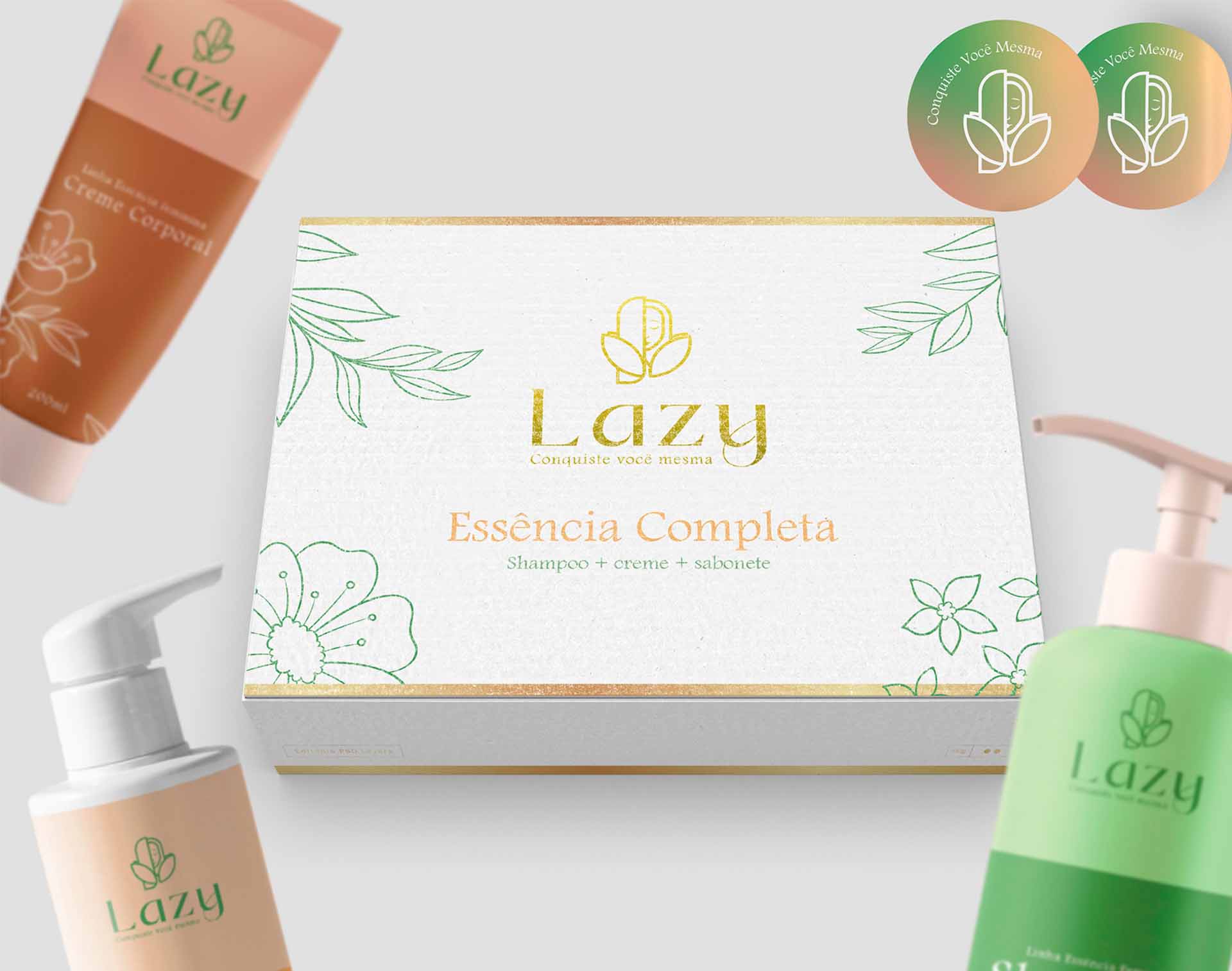 Lazy identidade visual aplicação produtos design design gráfico logotipo visual identidy