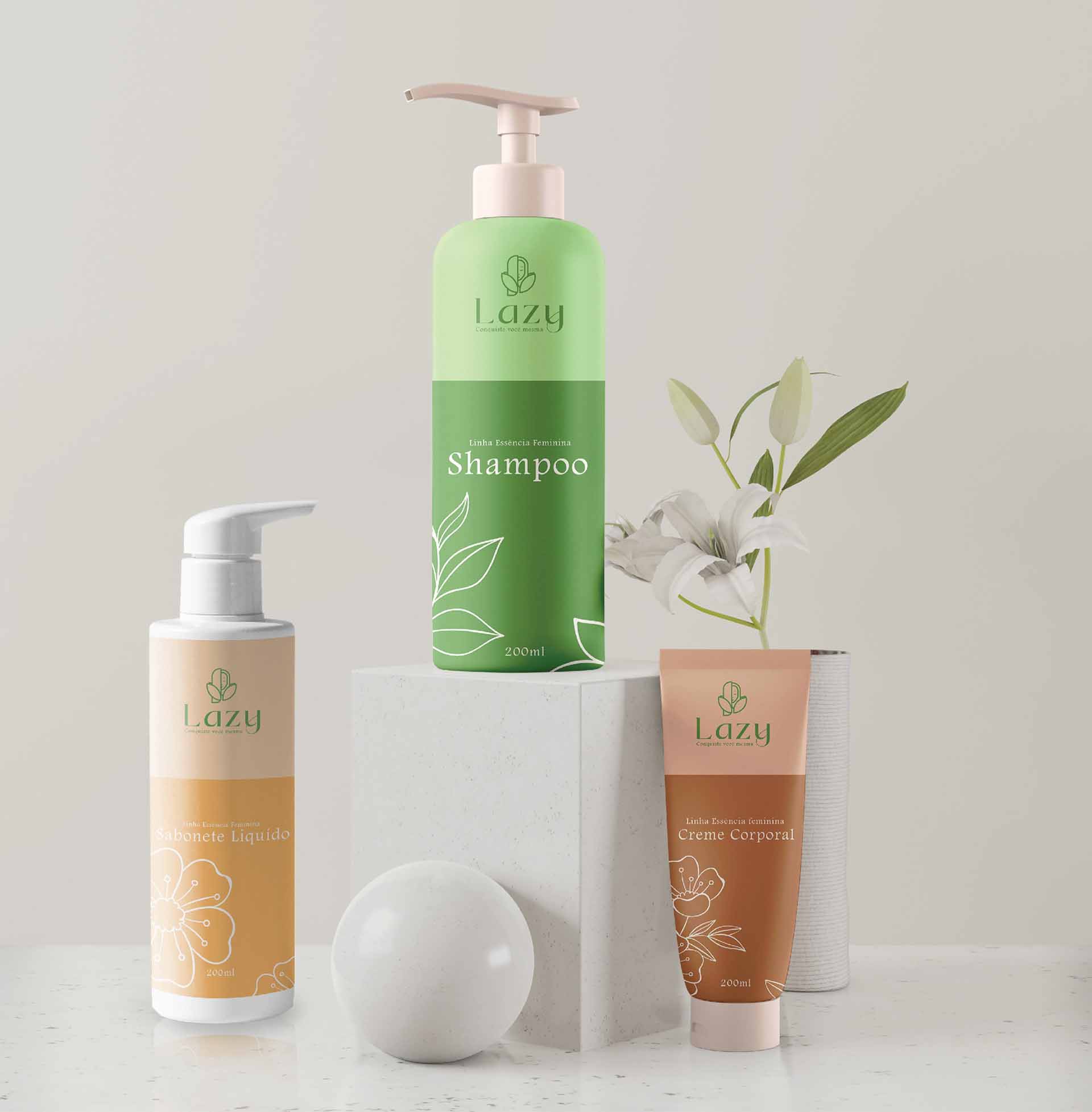 Lazy produtos identidade visual visual identidy logotipo mockup design gráfico
