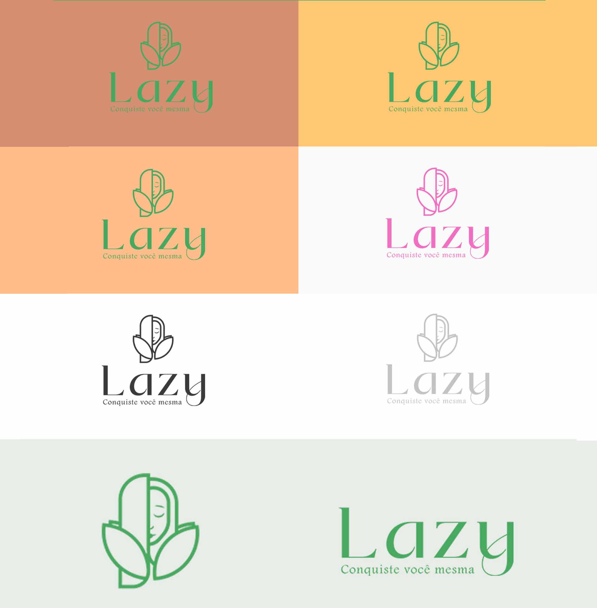 logotipo versões lazy identidade visual design gráfico graphic design