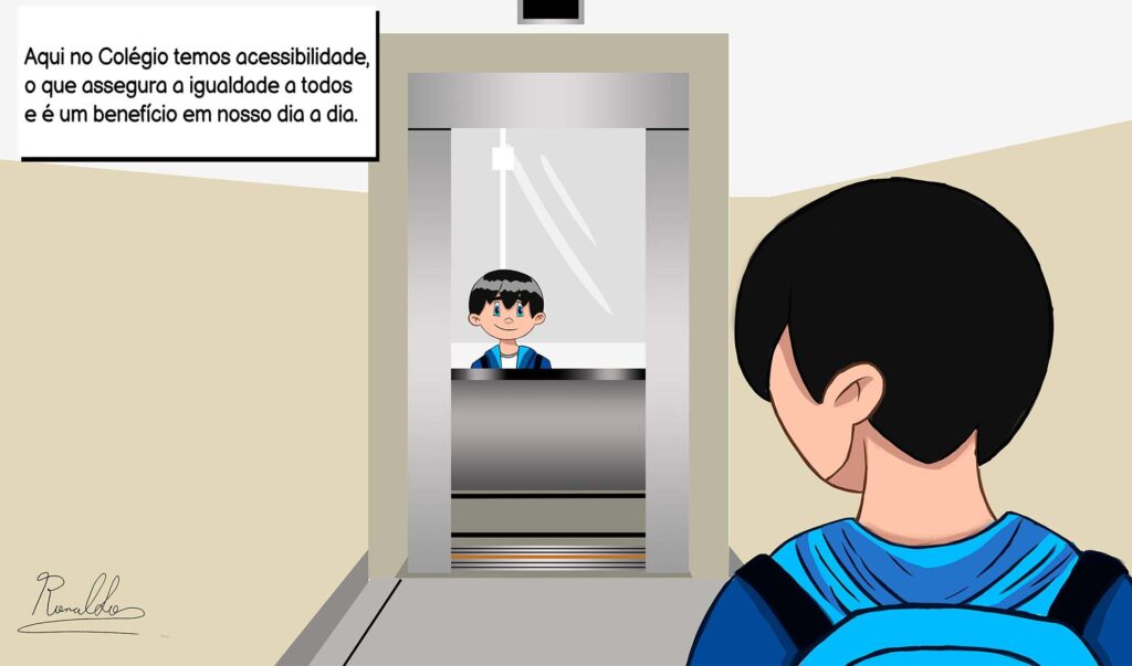 Colégio Ilustração / College Illustration / Elevador